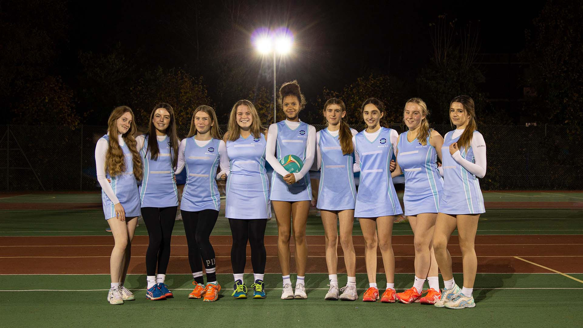 Marine Netball Club Team Shot